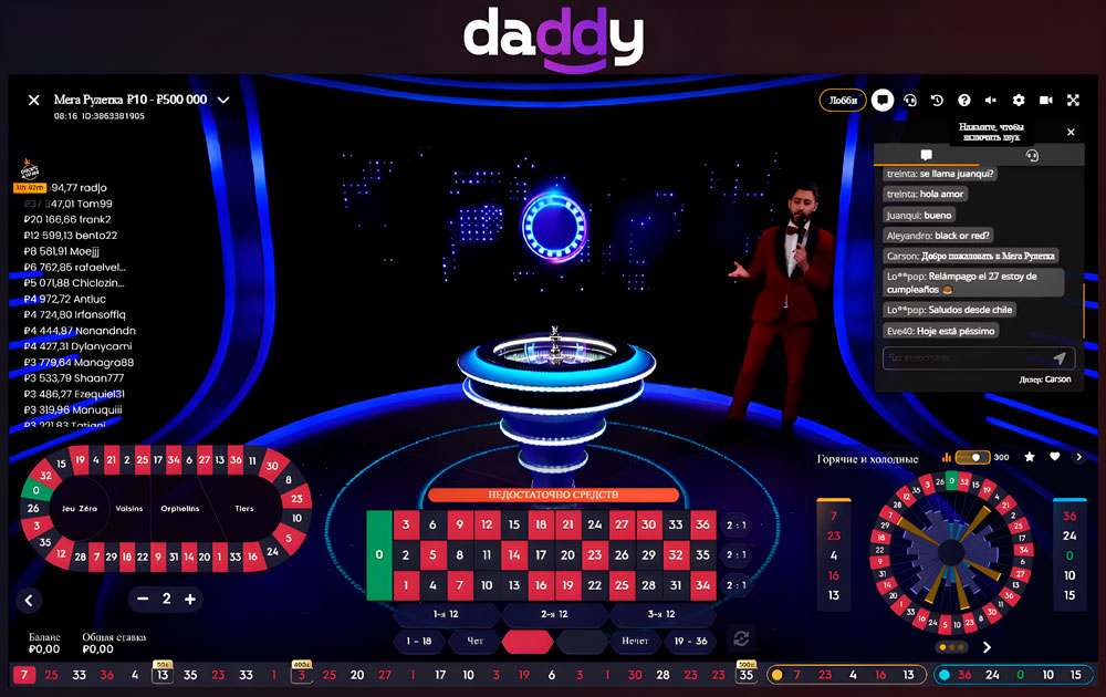 Daddy Casino da ruletni qanday o'ynash kerak